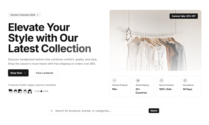 E-Commerce Blocks Preview